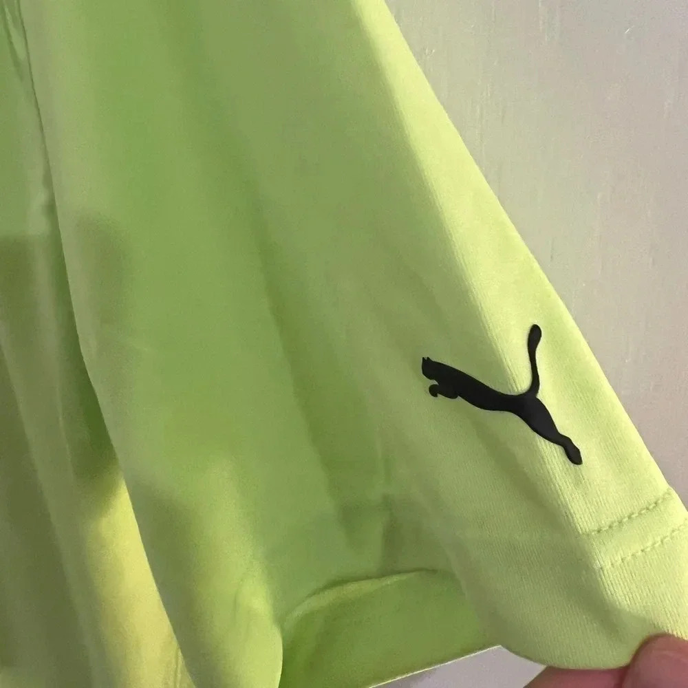 Puma Golf Neon Green polo in size medium - Picture 5 of 6